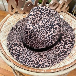 Leopard print Fedora hat